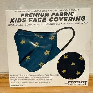FYDELITY-Face Mask|KIDS|Breathable Adjustable Reusable Blue with Stars